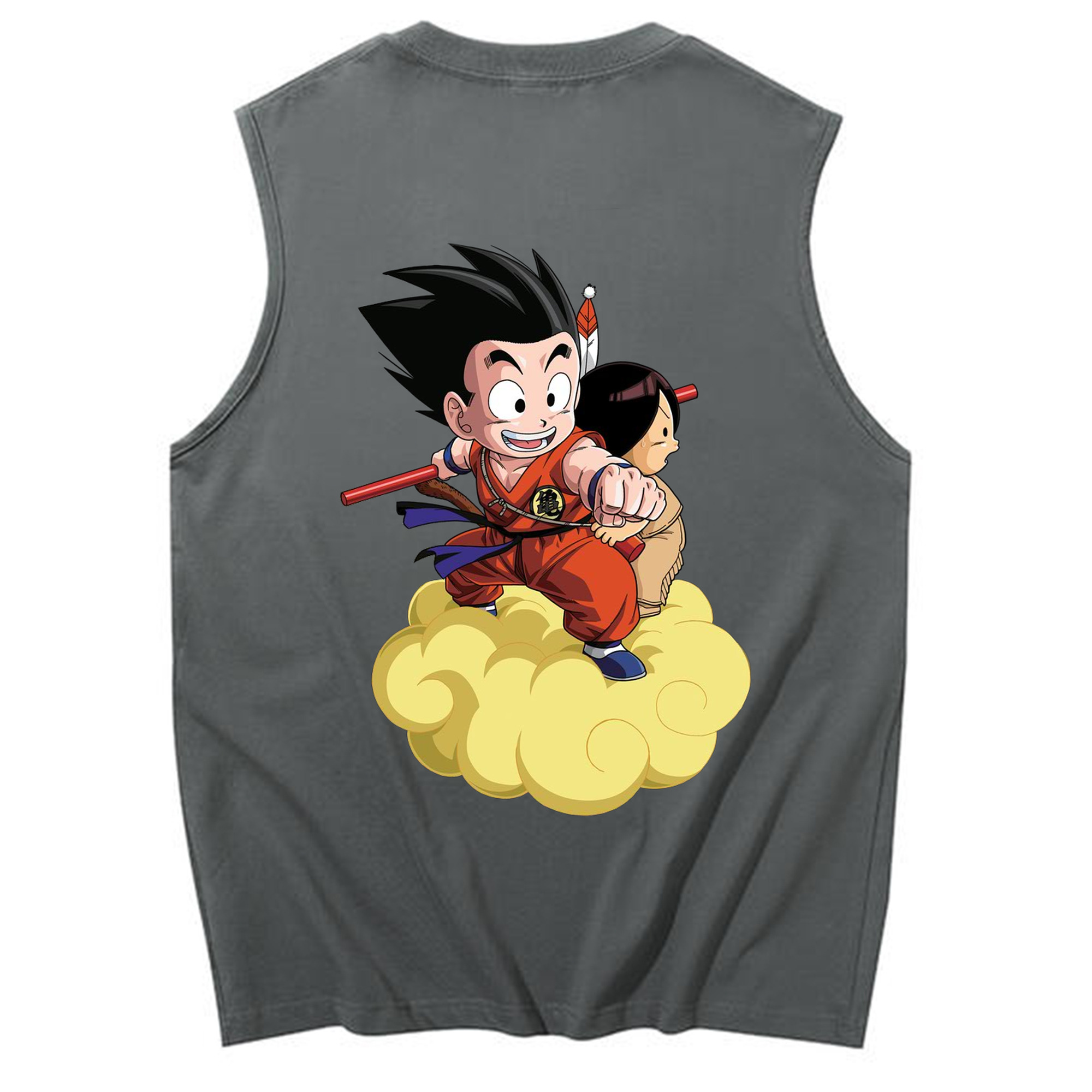 （画像用） ドラゴンボール 孫悟空（そん ごくう）Son Goku カカロット DRAGON BALL Kakarotto コットン100％タンクトップ（背面プリント）